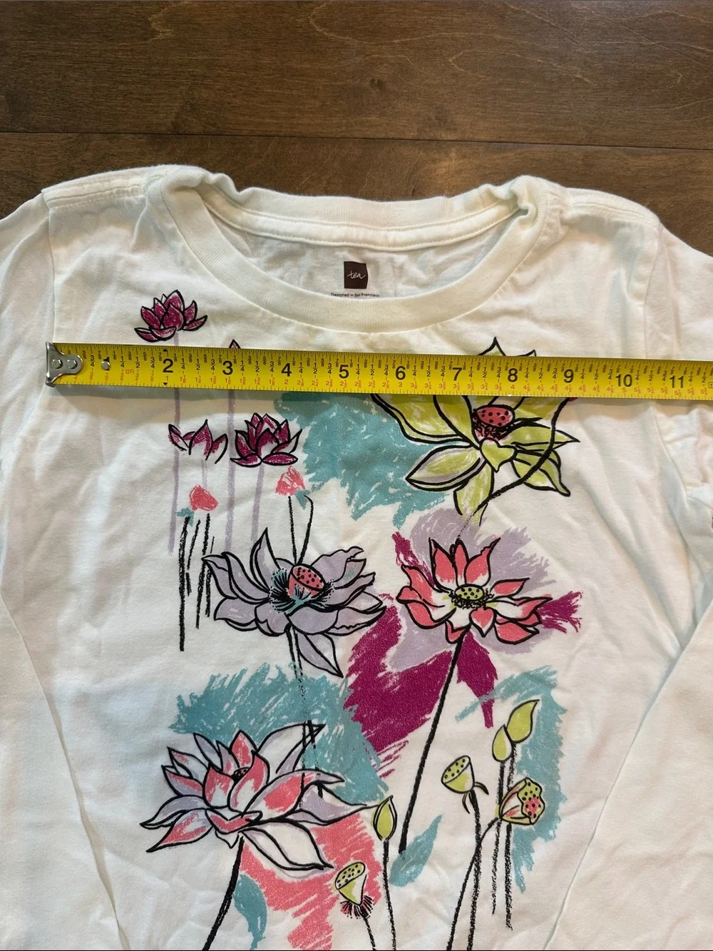 Tea Collection Flower Graphic Tee, Size 7.
